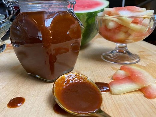 Watermelon BBQ Sauce and Pickled Watermelon Rinds