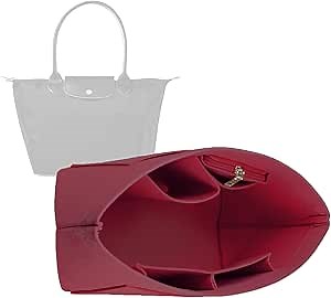 Lckaey Purse Organizer Insert for Le Pliage Neo(Large) Handbags Insert Organizer 1012claret2-L