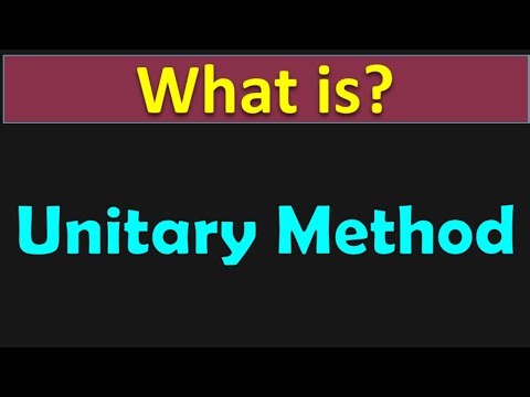 Class 5 | What is UNITARY METHOD? | PMCE