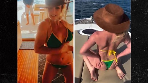 Britney Spears Sizzles in a Tiny Bikini While Dancing on a Boat