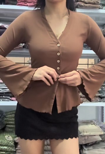 Nabi blouse size chart & colors – cream, brown, blue