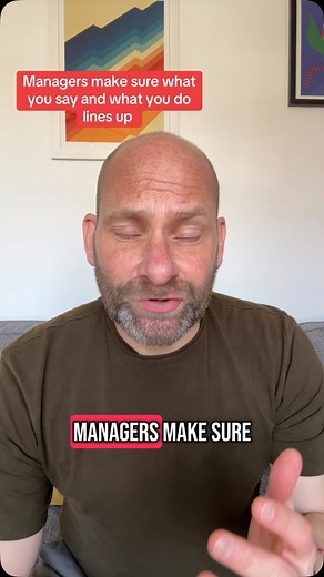 Managers make sure your behaviours line up with what you ask your team to do. #coach #management #newmanager #managertips | Traction Coaching