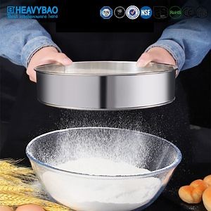 [Hot Item] Heavybao Meshes Baking Stainless Steel Flour Sieve Drum Sifter