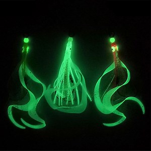 [Hot Item] Bionic Squid Hook String Luminous Lure Bait Fishhooks Saury Octopus Skin Skirt