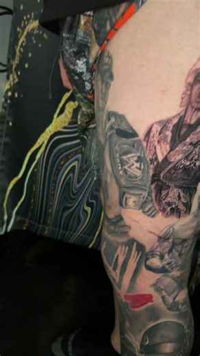 Latest Addition to My WWE Leg Sleeve Tattoo