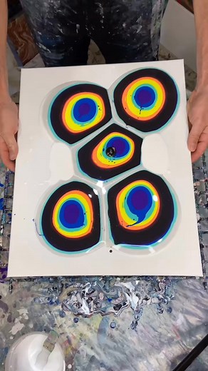 Fall into Hypnosis! #acrylicpour #paintpour #hypnotic #satisfying #fluidart #art #artis #lifeofart | Allison12