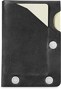 American Bench Craft Leather Front Pocket Wallet - Minimalist Wallet - Slim Leather Wallet (Black)