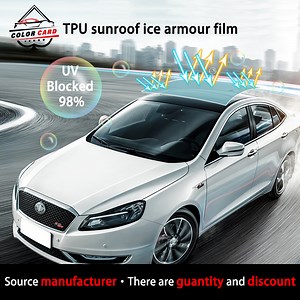 [Hot Item] Light Blue Color Car Sunroof Ice Armor Film 99% Heat Rejection Anti-UV TPU 7.5 Mil Car Roof Skylight Ppf Film