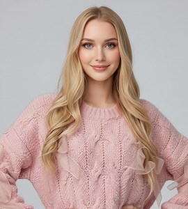 Handmade Pink Cable Knit Sweater Dress, Bow Detail, Oversized Winter Jumper - Etsy UK