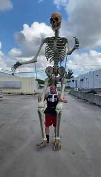 Man Turns Giant Home Depot Skeleton Into Halloween Costume