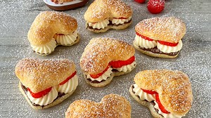 2M views · 16K reactions | Strawberries & Cream Pastry Puffs  I...