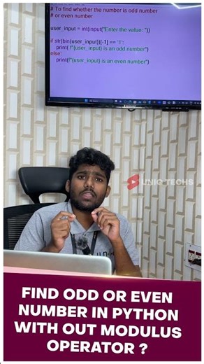 How to Find odd or even in python with out modulus ? | தமிழில் | in Tamil | #shorts |