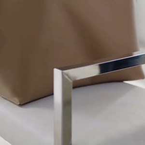 Cortesi Home Anna Contemporary Vinyl Bench, 24.75" Wide, White