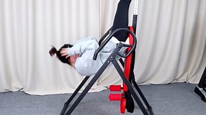 Gravity Heavy Duty Inversion Table with Headrest & Adjustable Protective Belt Back Stretcher Machine for Pain Relief Therapy