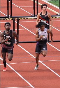 What did we just witness?! 🤯🥇🥈 Zacchaeus Brocks became the first high school athlete ever to break 13 seconds in the 110m hurdles, winning the U20 title in 12.98 😤 Le’Ezra Brown also ran 12.98, making for one of the closest finishes of the meet 👏 #usatf #track #hurdles #110mhurdles #usu20champs #record #race