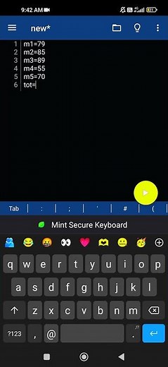 Total and Percentage of Marks in Python programming #pythonprogramming #computerscience #coding