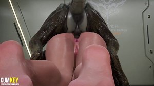 Lizardmen mates with Curvy Babe | Big Cock Monster | 3D Porn Hentai | Fallen Doll