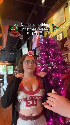 Holidays were a blast at the Kilt! Here’s one last post before we take down our Christmas tree! #Christmas #tiltedkilt #tkorange #kiltgirls #funatwork #christmasgame | Tilted Kilt Pub and Eatery
