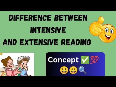 Difference between Intensive and Extensive Reading #Pedagogy #language across curriculum#CTET