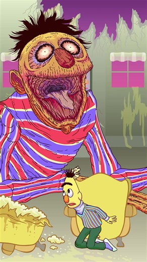 Bert and Ernie Horror Animation | Sesame Street Evil Dead Parody