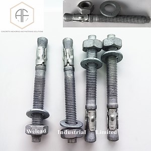 [Hot Item] Hot DIP Galvanization Wedge Anchors Through Bolt Carbon Steel Concrete Fasteners as Building Material for Construction Fasteners and Fixings