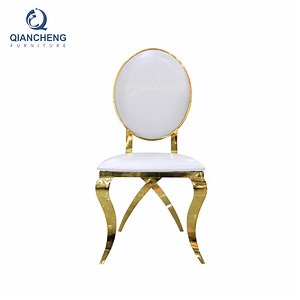 [Hot Item] Stainless Steel Dining Clear for Banquet Wholesale Event Cheap Gold Chair and Tables Throne Wedding Chairs