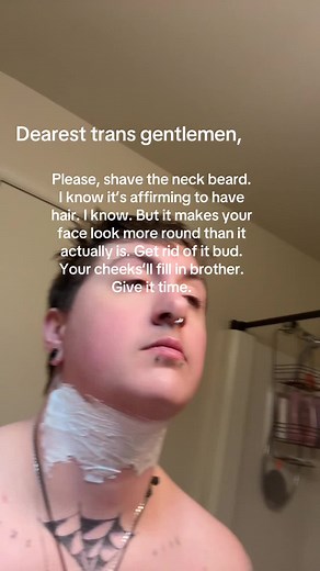 Trans men: why shaving neckbeard can slim your face