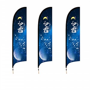 [Hot Item] 11FT Outdoor Advertising Banner Stands Custom Logo Bali Printing Polyester Pole Teardrop Bow Flex Flying Beach Feather Flag