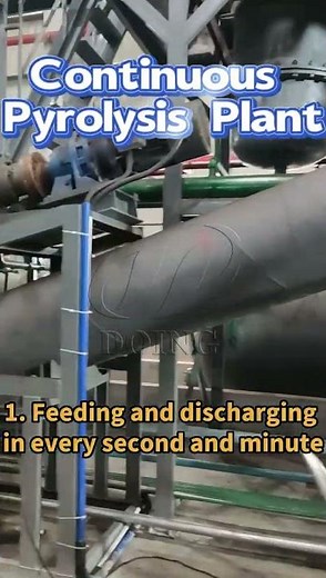 Fully automatic continuous tyre to oil pyrolysis system running video