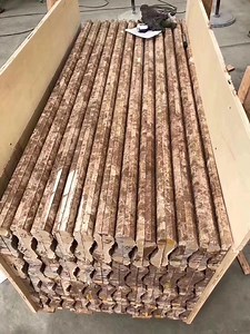 [Hot Item] Popular Natural Stone Crystal Light Brown Marble Moulding for Interior Wall Door Decoration