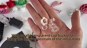 2 Pack Inflatable Fan Blower Replacement 12V 1.2A Air Blower for Inflatables with 5 LED Light String for Christmas Thanksgiving Halloween Yard Party Holiday Inflatable Decorations