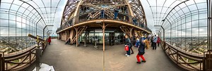 Viewing from the second floor of the Eiffel Tower 360 Panorama | 360Cities