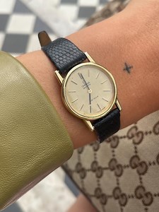 Vintage Omega De Ville Watch, Gold Case & Lizard Strap - Etsy UK