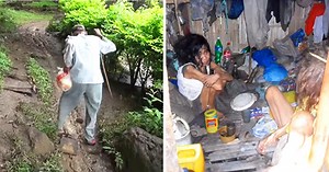 Elderly Man Who Walks Miles To Feed Disabled Daughters, Receives Help from Good Samaritans