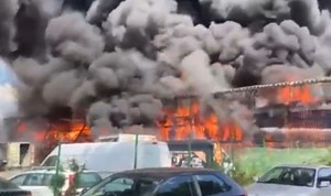 Brandon fire: Fire crews battling massive factory fire
