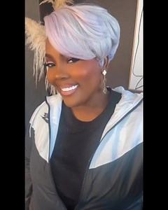 Watch This Glamerous Platinum Blonde Lace Front Wig Short Hair Transformation 🤗🤗🤗🤗🤗 #hairtransformation #naturalhair #blondehair #shorthair #haircut #hair #hairdresser #wigs #blackhair | Mane Attractions Virgin Hair /Weaving Salon
