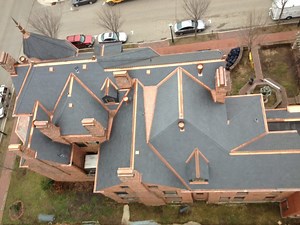 First Slate Tile Copper Roof by Chicagoland Roofer | Ryan Restorations