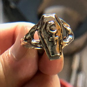 Lilith Coffin Wiccan Ring Sterling Silver - Etsy