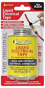 STAR BRITE Liquid Electrical Tape with Applicator Brush Cap Black4 OZ. (084104B)