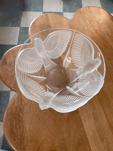 Vintage Cristal D'arques J.G. Durand ‘paloma’ Crystal Bowl With Frosted Doves - Etsy