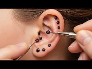 Huge Ear Blackheads Removed – ASMR Deep Cleaning Extraction