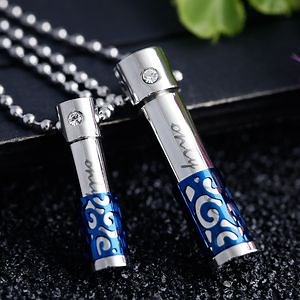 [Hot Item] Couple Stainless Steel Jewelry Perfume Bottle Pendant Necklace