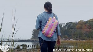KAVU Switch Slinger Rope Pack Crossbody Rucksack - Ink Burst