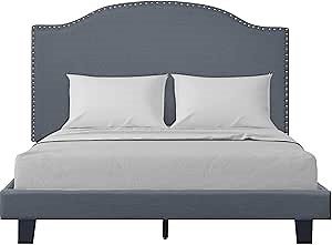 Camden Isle Madison Platform Bed Frame | Modern Low-Profile Bed with Full Slat Support System - No Box Spring Needed, Easy Assembly | Queen