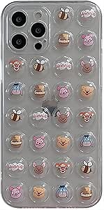 Compatible iPhone 13 Pro Max Case, Clear Cartoon Cute Unique Phone Case for Boys Girls Men Women Decompression Bubble Tigger - iPhone 13 Pro Max 6.7 Inches