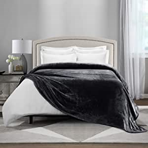 PHRIXUS Flannel Fleece Bed Blanket Queen Size - Fuzzy Soft Warm Cozy Velvet Plush Blanket Microfiber Lightweight for Couch Bed Sofa 350GSM 90" x 90"