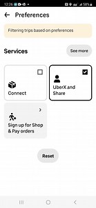 Uber xl/comfront not showing up as a option anymore