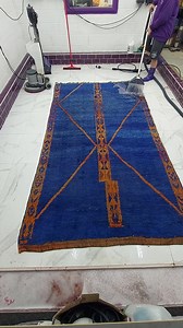 Super dirty Moroccan rug cleaning and stunning after picture, what's not to like? 😁💜 | Arcadia Rug Spa