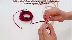 SUPERNIGHT LED Light Strip Connectors 2 Pin 20 Pcs LED Connectors Transparent for 2 Pin 10mm LED Strip Light Unwired Gapless Track Lighting Connector 5V 12V 24V