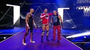 Another interesting entrance made by Matt Hardy, Isiah Kassidy and Ethan Page with Brandon Cutler tonight on #AEWDarkElevation... ▶️ youtu.be/jF_mdckyBXI | All Elite Wrestling
